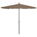 vidaXL Parasol with pole 210x140 cm sand