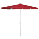 vidaXL Parasol with pole 210x140 cm sand