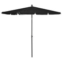vidaXL Parasol with pole 210x140 cm sand