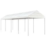vidaXL Prieel met dak 4,46x2,28x2,69 m polyetheen wit