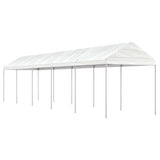 vidaXL Prieel met dak 4,46x2,28x2,69 m polyetheen wit