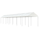 vidaXL Prieel met dak 4,46x2,28x2,69 m polyetheen wit