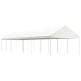 vidaXL Prieel met dak 4,46x4,08x3,22 m polyetheen wit