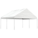 vidaXL Prieel met dak 4,46x5,88x3,75 m polyetheen wit