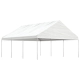 vidaXL Prieel met dak 4,46x5,88x3,75 m polyetheen wit