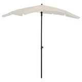 vidaXL Parasol met paal 200x130 cm zandkleurig