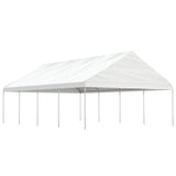 vidaXL Prieel met dak 4,46x5,88x3,75 m polyetheen wit