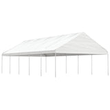 vidaXL Prieel met dak 4,46x5,88x3,75 m polyetheen wit