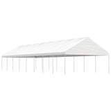 vidaXL Prieel met dak 4,46x5,88x3,75 m polyetheen wit