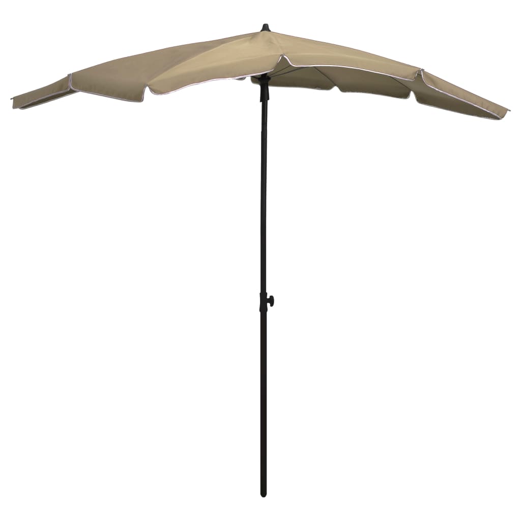 vidaXL Parasol met paal 200x130 cm zandkleurig