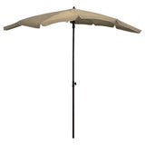 vidaXL Parasol met paal 200x130 cm zandkleurig