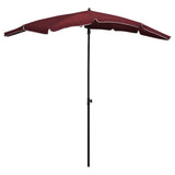 vidaXL Parasol met paal 200x130 cm zandkleurig