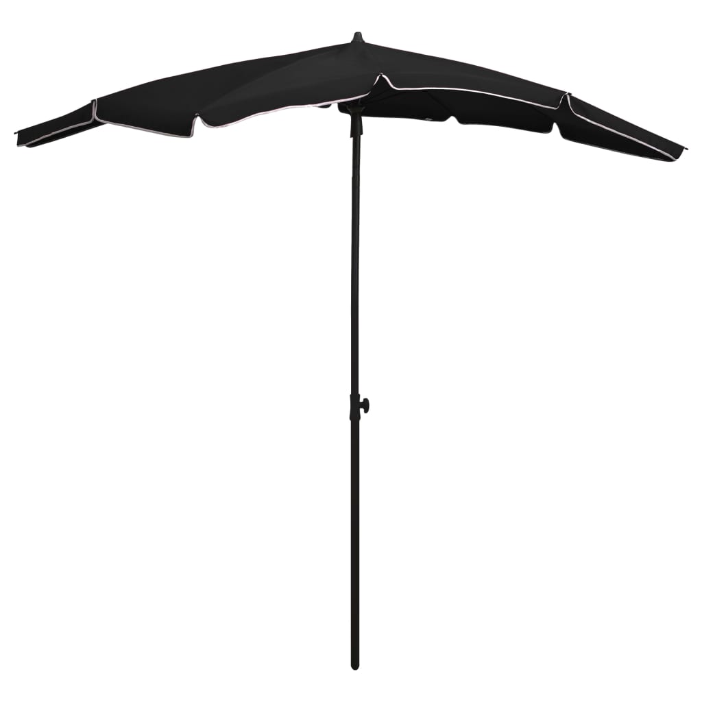 vidaXL Parasol met paal 200x130 cm zandkleurig