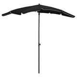 vidaXL Parasol met paal 200x130 cm zandkleurig