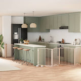 vidaXL Foldable Dog Gate with Door 9 Panels 450 cm Poplar Wood