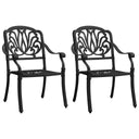 vidaXL Garden Chairs 2 pcs Cast Aluminum Bronze