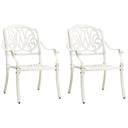 vidaXL Garden Chairs 2 pcs Cast Aluminum Bronze