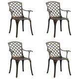vidaXL Garden Chairs 2 pcs Cast Aluminum Bronze