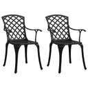 vidaXL Garden Chairs 2 pcs Cast Aluminum Bronze