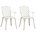 vidaXL Garden Chairs 2 pcs Cast Aluminum Bronze
