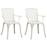 vidaXL Garden Chairs 2 pcs Cast Aluminum Bronze
