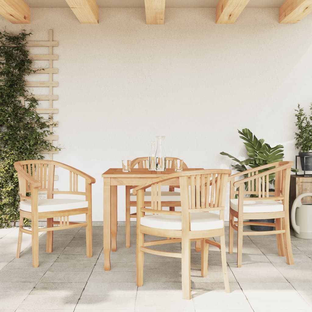 vidaXL 3-delige Tuinset massief teakhout