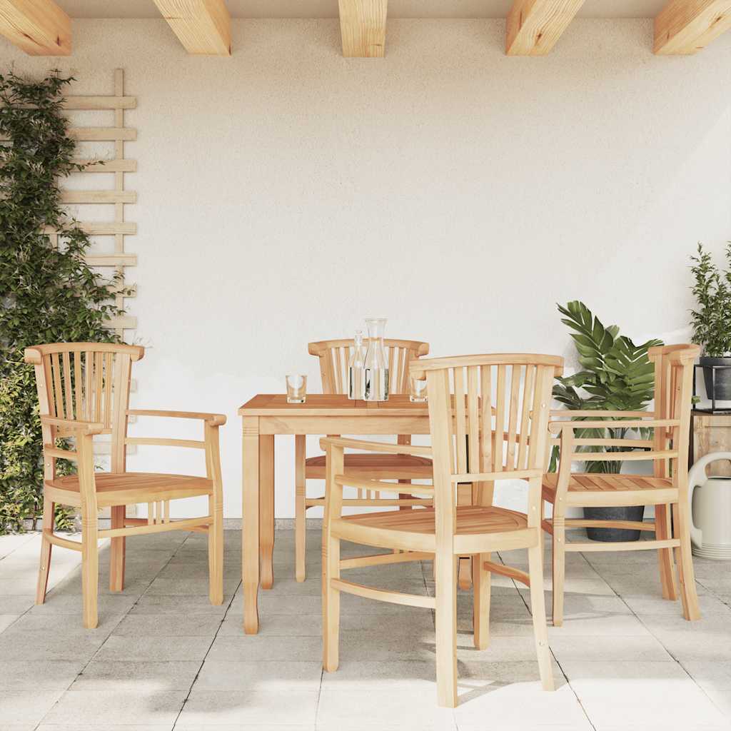 vidaXL 3-delige Tuinset massief teakhout