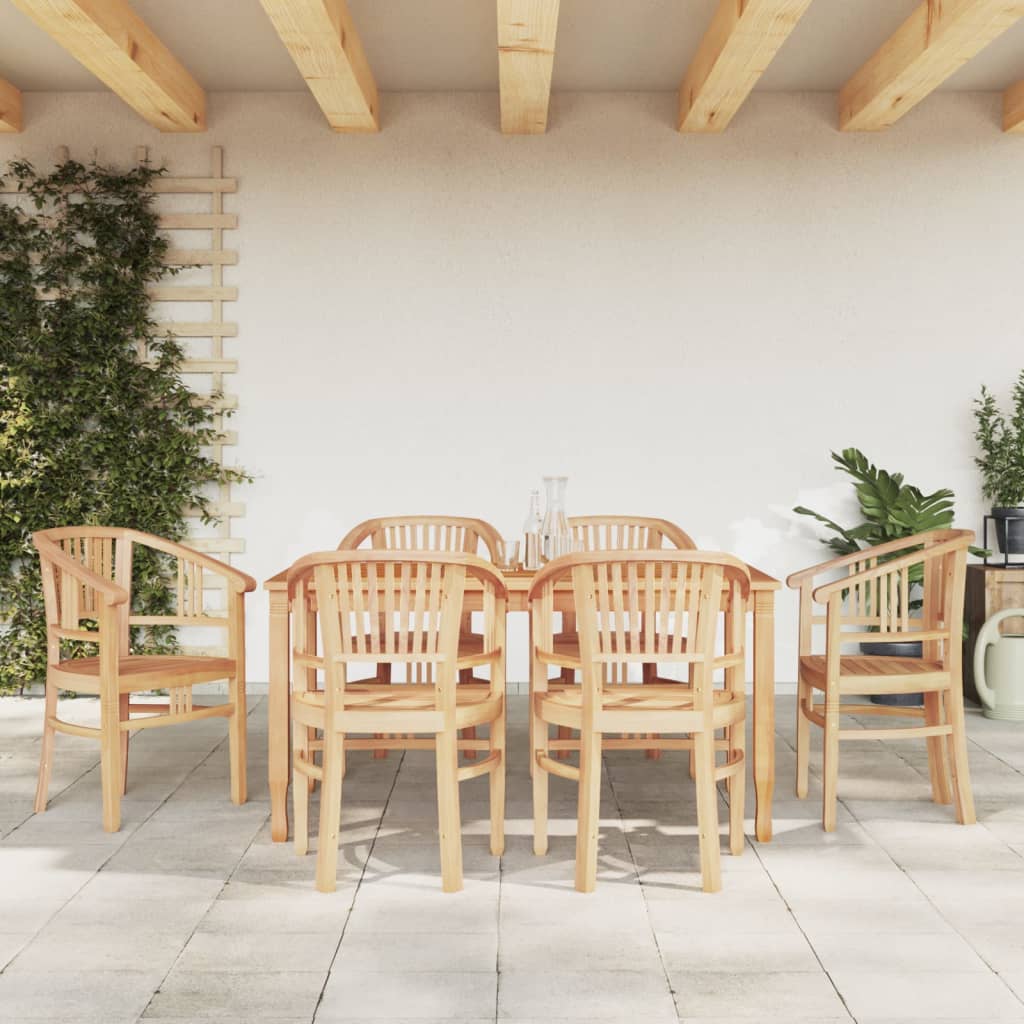 vidaXL 3-delige Tuinset massief teakhout