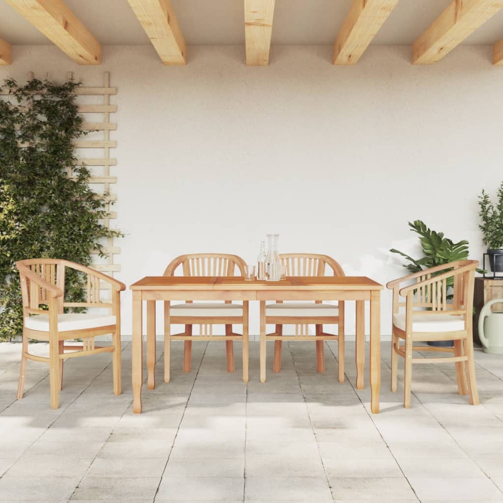 vidaXL 3-delige Tuinset massief teakhout