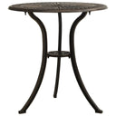 vidaXL Table de jardin 62x62x65 cm bronze en aluminium