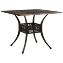 vidaXL Table de jardin 90x90x73 cm bronze en aluminium