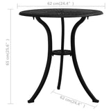 vidaXL 3-delige Bistroset gietaluminium bronskleurig