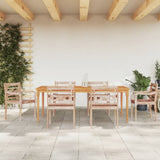 vidaXL Batavia Chairs 4 pcs with cushions solid teak wood