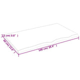 vidaXL Wastafelblad 40x30x2 cm onbehandeld massief hout