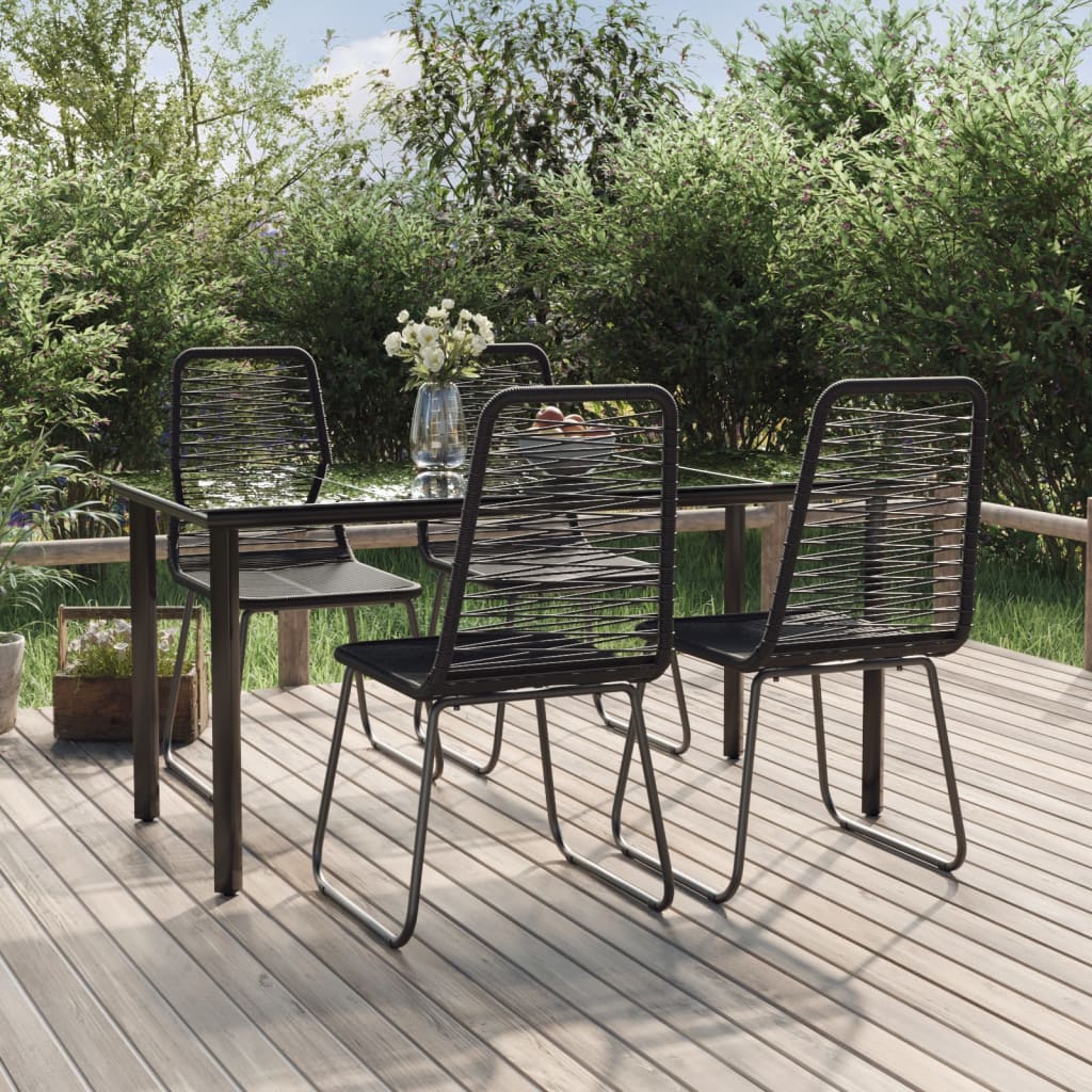 vidaXL 3-delige Tuinset zwart