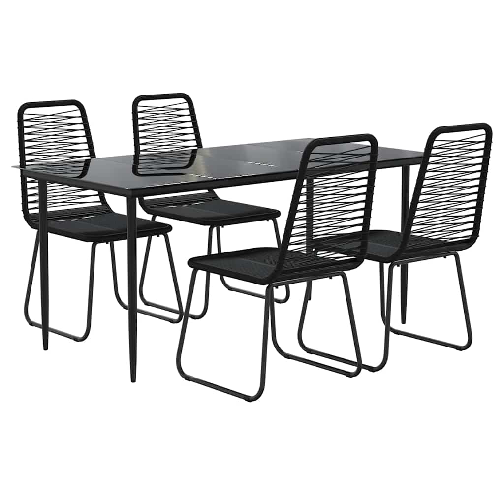 vidaXL 3-delige Tuinset zwart