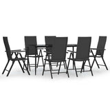 vidaXL 3-delige Tuinset zwart