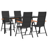 vidaXL 3-delige Tuinset zwart