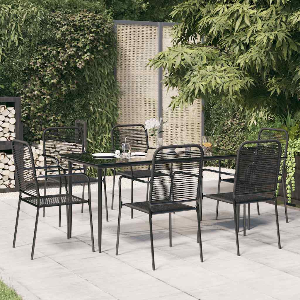 vidaXL 3-delige Tuinset zwart