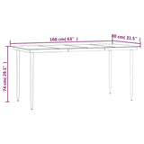 vidaXL 3-delige Tuinset zwart