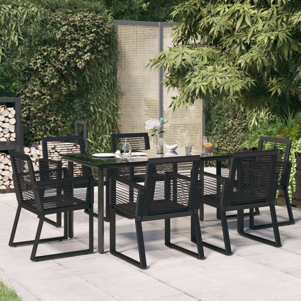 vidaXL 3-delige Tuinset zwart