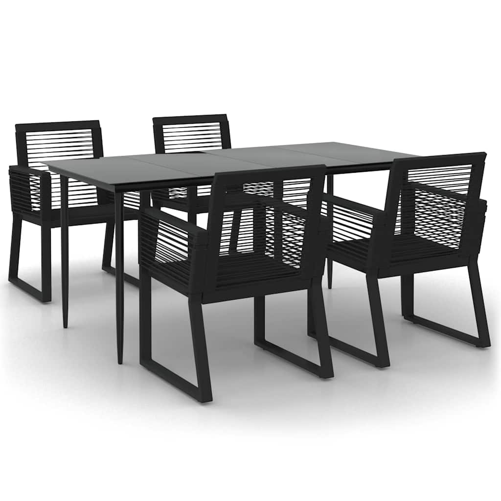 vidaXL 3-delige Tuinset zwart