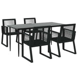 vidaXL 3-delige Tuinset zwart