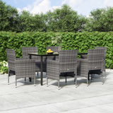 vidaXL 3-Piece Garden Lounge Set with Cushions Black