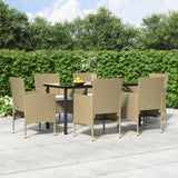 vidaXL 3-Piece Garden Lounge Set with Cushions Black
