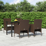 vidaXL 3-Piece Garden Lounge Set with Cushions Black