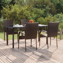vidaXL 3-Piece Garden Dining Set Black