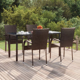 vidaXL 3-Piece Garden Dining Set Black