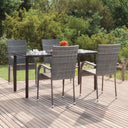vidaXL 3-Piece Garden Dining Set Black