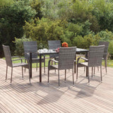 vidaXL 3-Piece Garden Dining Set Black